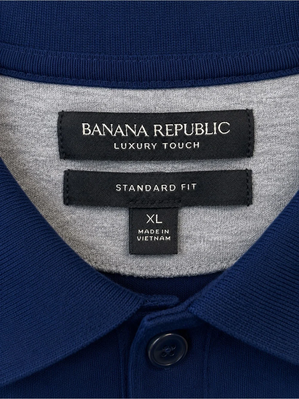 Banana Republic Luxury Touch Polo Shirt XL Navy Blue Standard Fit